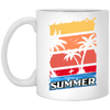 Summer Vibes, Retro Summer, Vintage Summer, Love Summer, Go To Beach White Mug