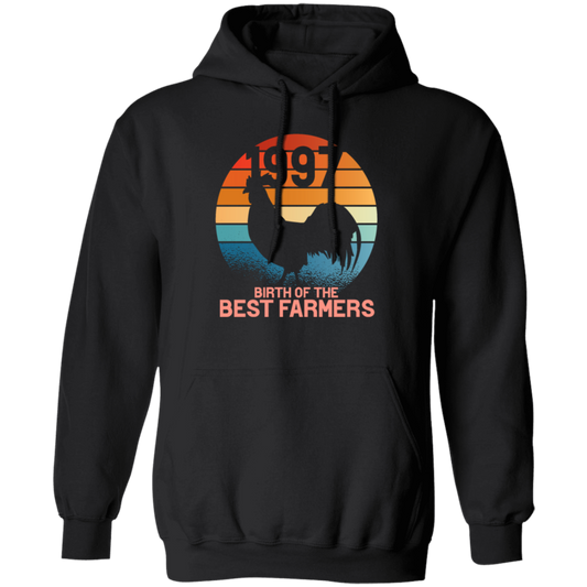 Retro Farmer Gift 1997 Birthday Present Farm Agriculture Pullover Hoodie