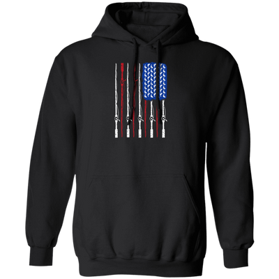 American Rod, Fishing American, Fisherman Lover, Fisherman Gift, Fish Rod Pullover Hoodie