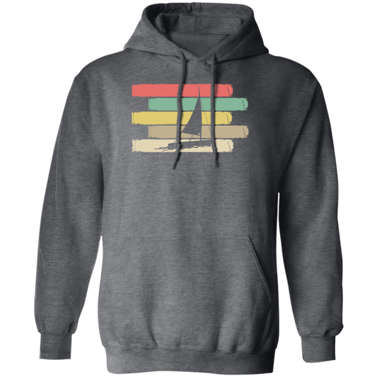 Vintage Sailboat Vintage, Retro Sailor Sailing Dinghy Pullover Hoodie