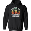 Retro Car Parts, Easily Distracted By Car Parts And Tools, Funny Tool Lover Pullover Hoodie