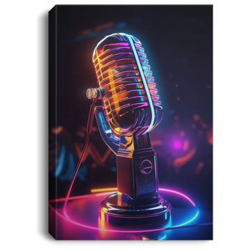 Abstract Space Cosmos Galaxies, Neon Colors, Geometric Shapes Canvas