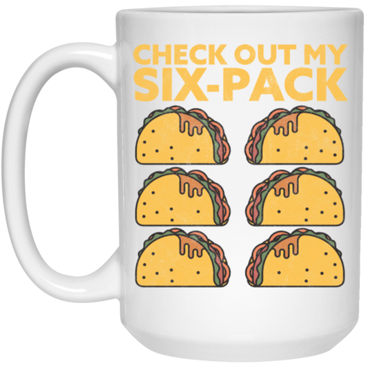 Retro Check Out My Six Pack, Funny Tacos Gift Idea