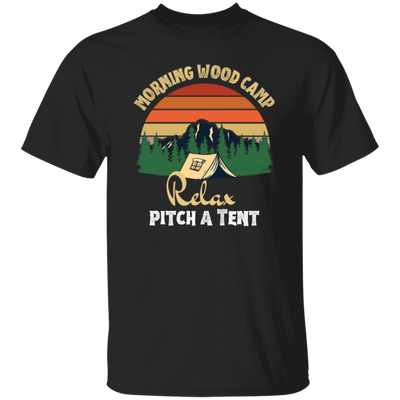 Retro Morning Wood Camp Relax pitch A Tent Enjoy the Morning