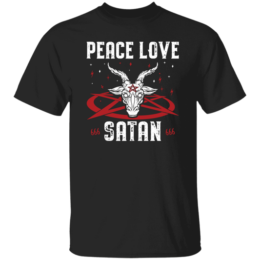 Peace Love Satan, Best Satan Gift, My Gift For Satan, Satan Lover Gift Unisex T-Shirt