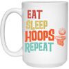 Basketball Gift, Eat Sleep Hoops Repeat Png, Retro Basketball Sport