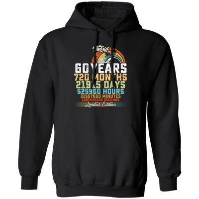 Birthday Gift, 60 Years Birthday Gift, 720 Months Love Gift, Vintage 60th Gift Pullover Hoodie