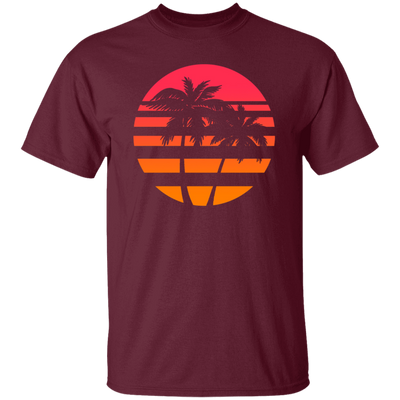 Summer Island Surfer Sea Beach Sun Gift, Palm Trees And Sunset