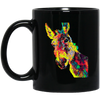 Donkey Colored Design Jackass Mule For Animal Lovers Owners True Friend Colorful Black Mug