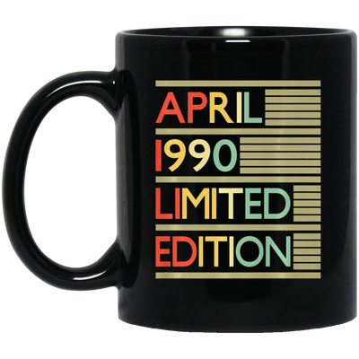 Birthday Gifts Women Men April 1990 Premium Black Mug