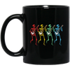 Color Splash, Retro Rainbow Color Dancing Skeletons Banjos