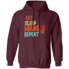 Basketball Gift, Eat Sleep Hoops Repeat Png, Retro Basketball Sport