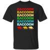 Retro Raccoon Colorful Squad Team Trash Panda Racoon