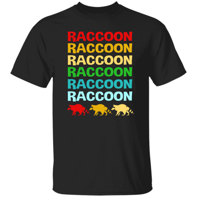 Retro Raccoon Colorful Squad Team Trash Panda Racoon