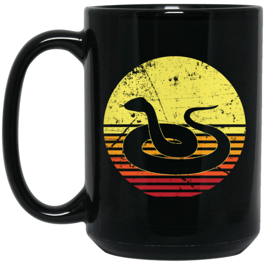 Snake Gift For Boyfriend Peligro Gevaar Danger Nature Black Mug