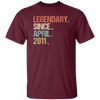 Birthday Gift Legendary Since April 2011 Retro Unisex T-Shirt