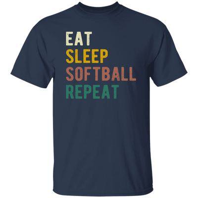 Retro Eat Sleep Softball Repeat Gift