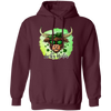 Bull Head Gift, Patricks Cow Lover, Lucky Heifer Gift, Bull And Shamrock Pullover Hoodie