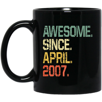 Awesome Since April 2007 Premium Black Mug