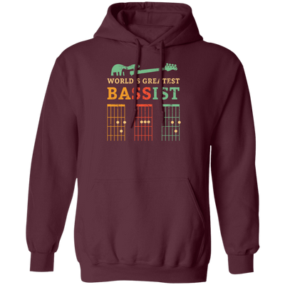 Retro Bassist Dad, Guitar Dad Gift, Love Music, Best Of Music Pullover Hoodie