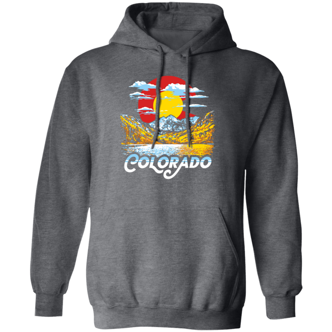 Colorado Gift, Oil Paint Art, Landscape Gift Colorado, Love Mountain And Moon Pullover Hoodie