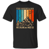 The Mountain Are Calling, And I Must Go, Retro Mountain Lover, Hiking Unisex T-Shirt