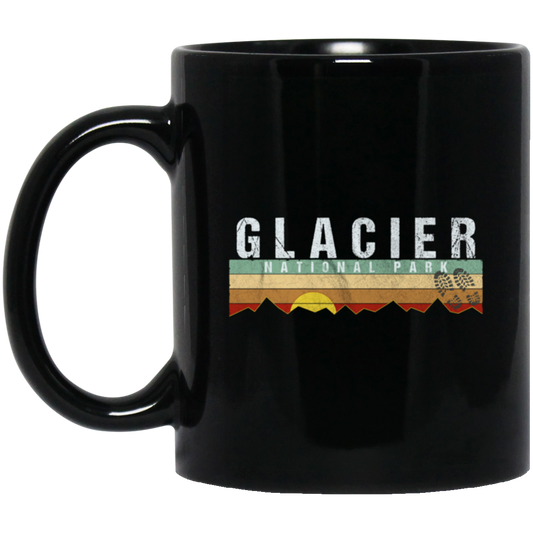 Glacier National Park, Camping Hiking, Love Glacier, Best Park Black Mug