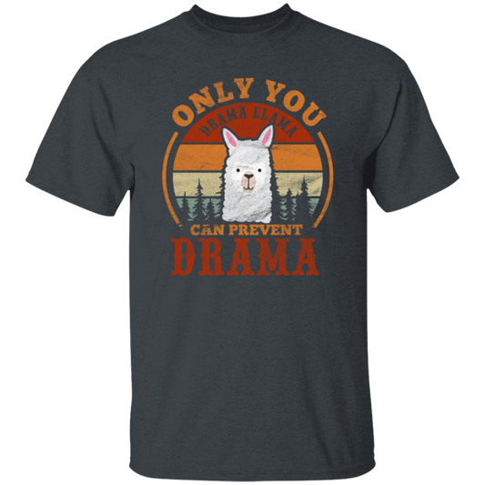 Retro Only You Drama Llama Can Prevent Drama Unisex T-Shirt