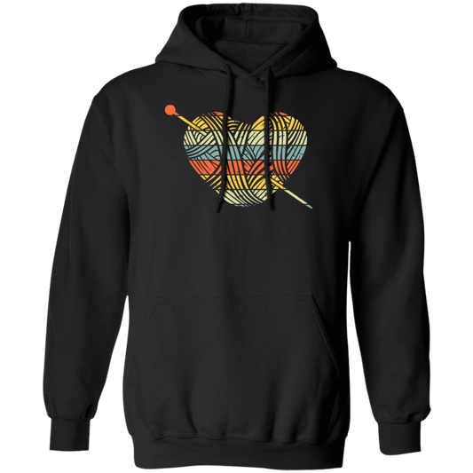 Knit A Heart, Knitting Crochet For My Love, Knitter Lover, Best Knit Ever Pullover Hoodie