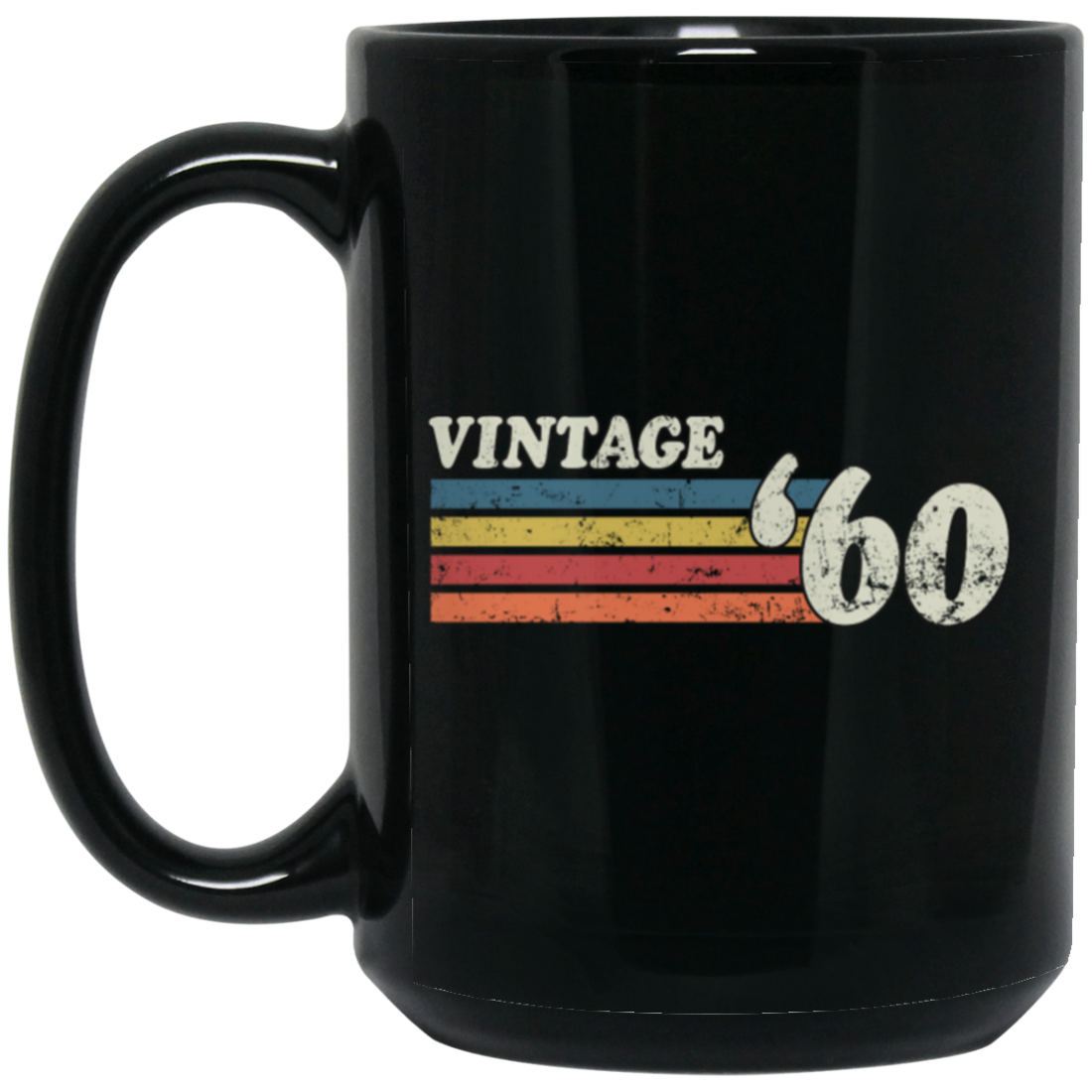 Vintage 1960, Birthday 60th Gift, Retro 60 Birthday Gift Black Mug