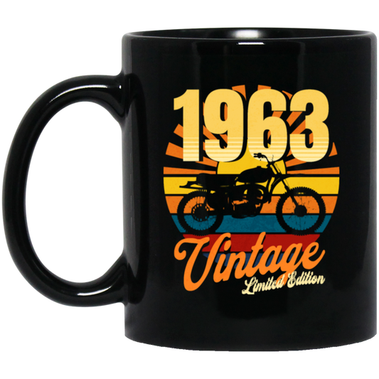 Vintage 1963 Gift, Motorbike Lover, Born In 1963, Limited Edition