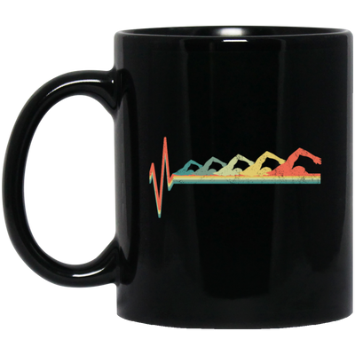 Design For Beach Lover Evolution Swimmer Summer Time Black Mug