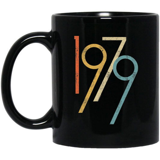 Birthday Gift Vintage 1979 Graphic Men Women Black Mug