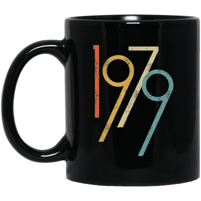 Birthday Gift Vintage 1979 Graphic Men Women Black Mug