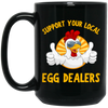 Chicken Gift, Support Your Local Egg Dealers, Retro Chicken Gift, Best Chicken Gift Black Mug