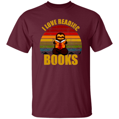 Sloth I Love Reading Books Unisex T-Shirt