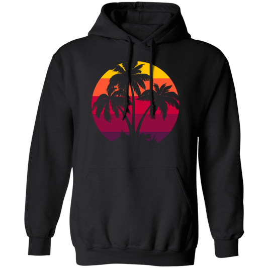 Sunset, Palm And Beach. The Perfect Holiday With Palm Tree