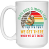 Funny Rock Climbing, Retro Rock Climber Gift White Mug