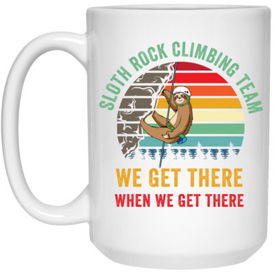 Funny Rock Climbing, Retro Rock Climber Gift White Mug