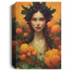 Goddess Of Gardens, Orange Backdrop, Divine Of Fresh Fruit, Orange Garden With The Godness