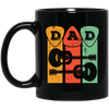 Retro Guitar Pick, Guitarist Gift, Dad Gift Black Mug