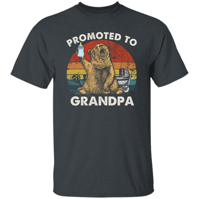 Vintage Promoted To Grandpa Bear, Bear Lover Gift In Vintage Unisex T-Shirt