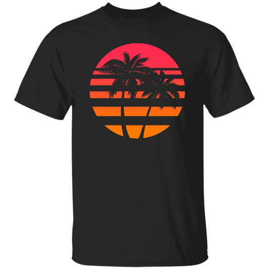 Summer Island Surfer Sea Beach Sun Gift, Palm Trees And Sunset