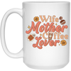 Love Wife Gift, Mothers Gift, Coffee Lover, Retro Love Coffee, Best Wife White Mug