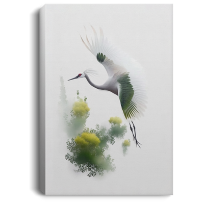 A Very Beautiful White Crested Crane, Beautiful Spring View Amazing Nature