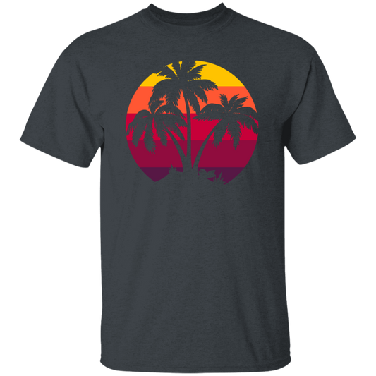 Sunset, Palm And Beach. The Perfect Holiday With Palm Tree