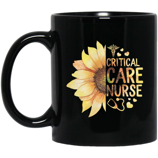 Love Nurse Critical Care Nurse Lover Sunflower Lover