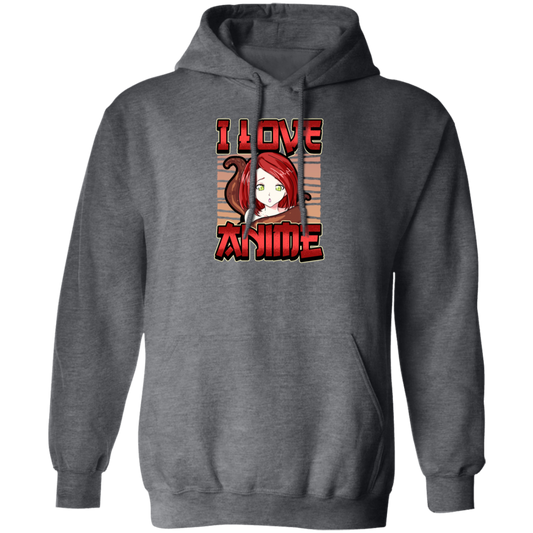 I Love Anime Saying Otaku Weeb, Anime Fan Pullover Hoodie