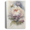 Peony Flowers Watercolor Fresh, Floral Watercolor, White Peony With Dew Drops