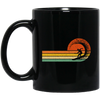 Retro Surfing Surf Beach Surfer Gift Vintage Wave Black Mug